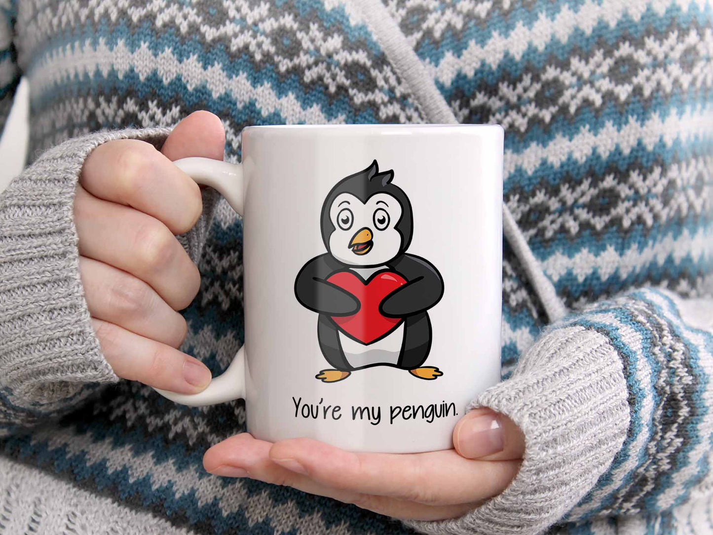 Penguin Heart Coffee Mug