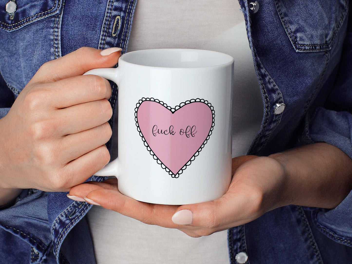 Fuck Off Heart Coffee Mug