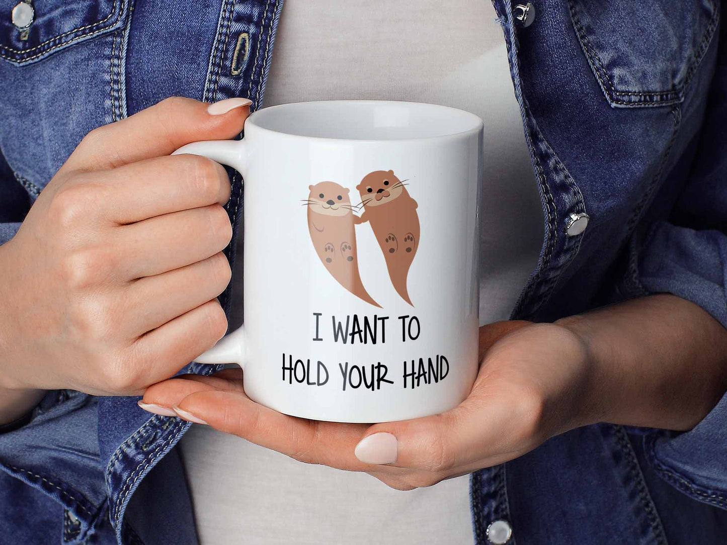 Hold Your Hand Otter Coffee Mug
