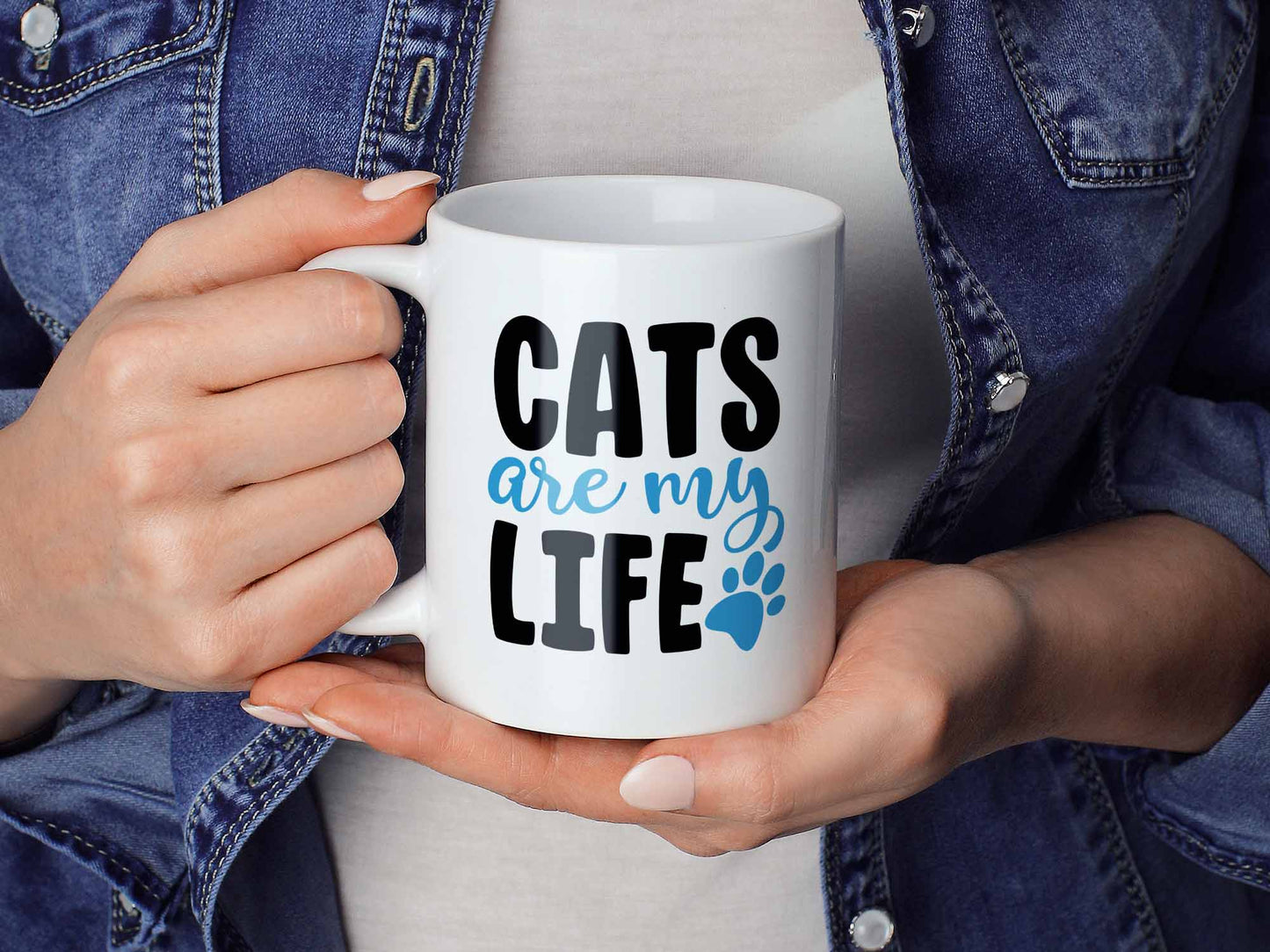 Cats are My Life Coffee Mug