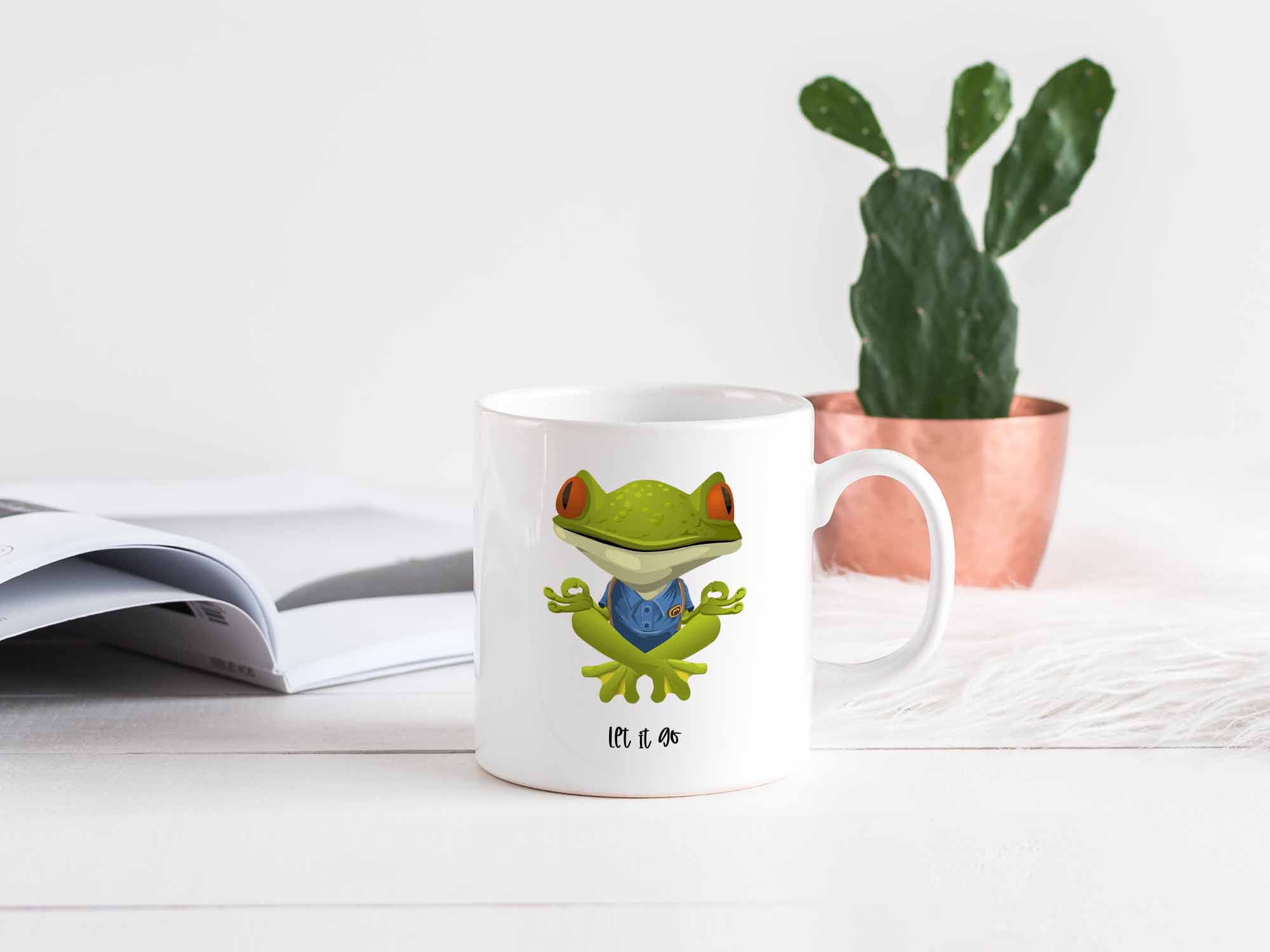 Let it Go Frog Coffee Mug