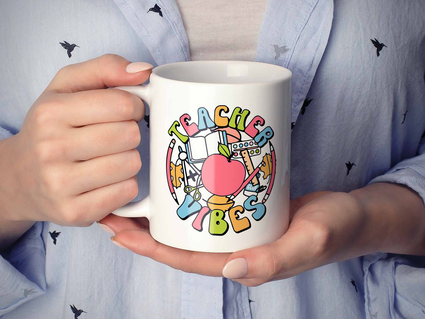 Teacher Vibes Coffee Mug
