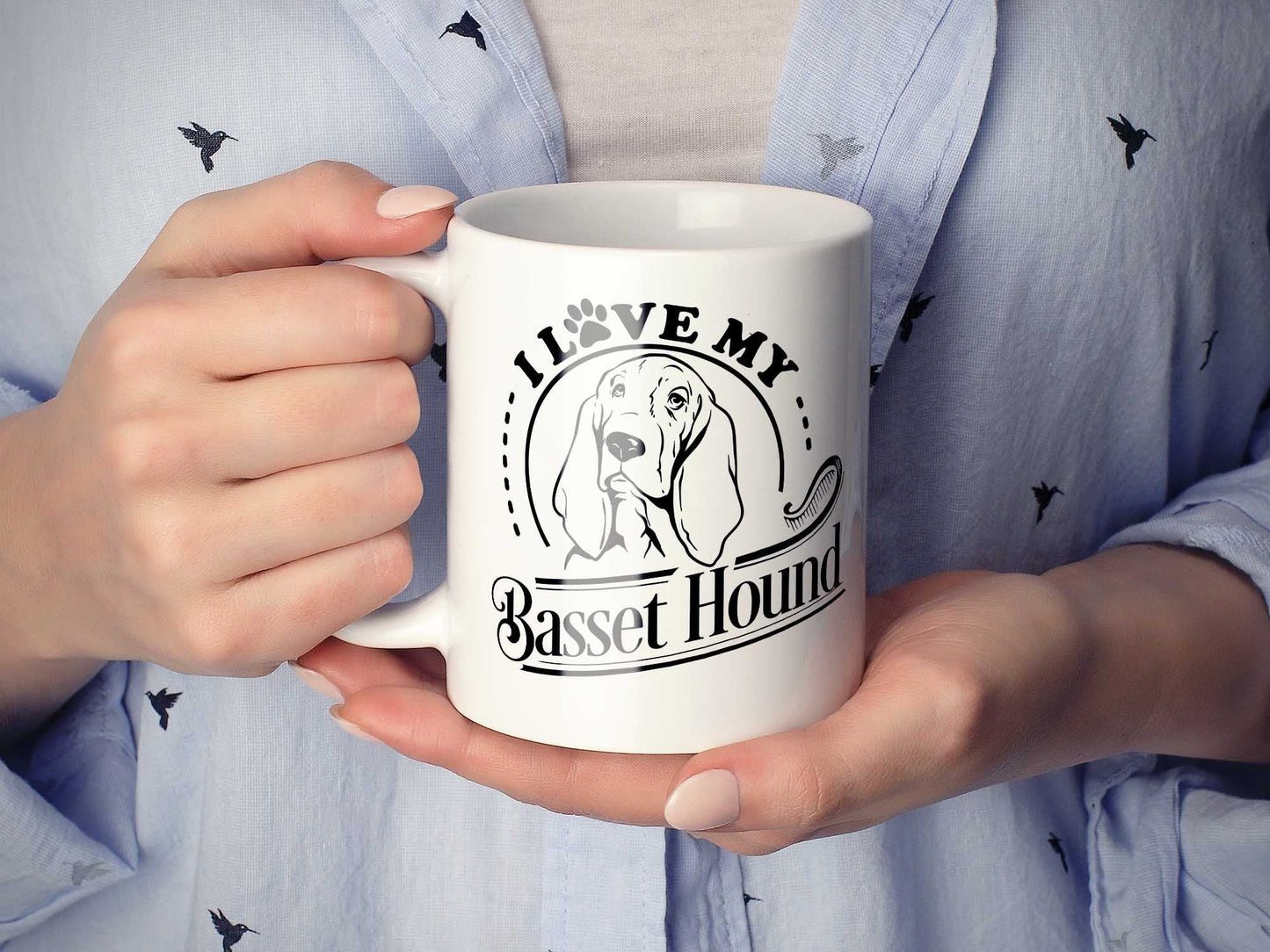 I Love My Basset Hound Coffee Mug