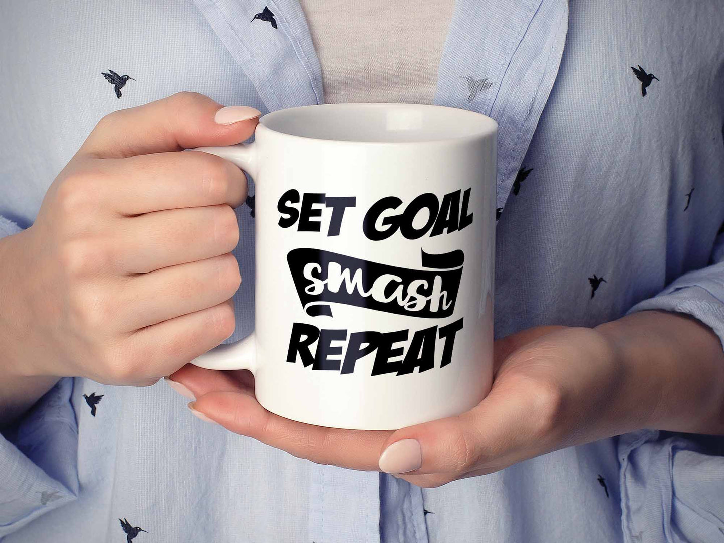 Set Goal Smash Repeat Coffee Mug