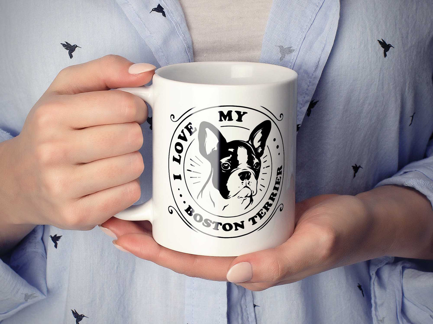 I Love My Boston Terrier Coffee Mug