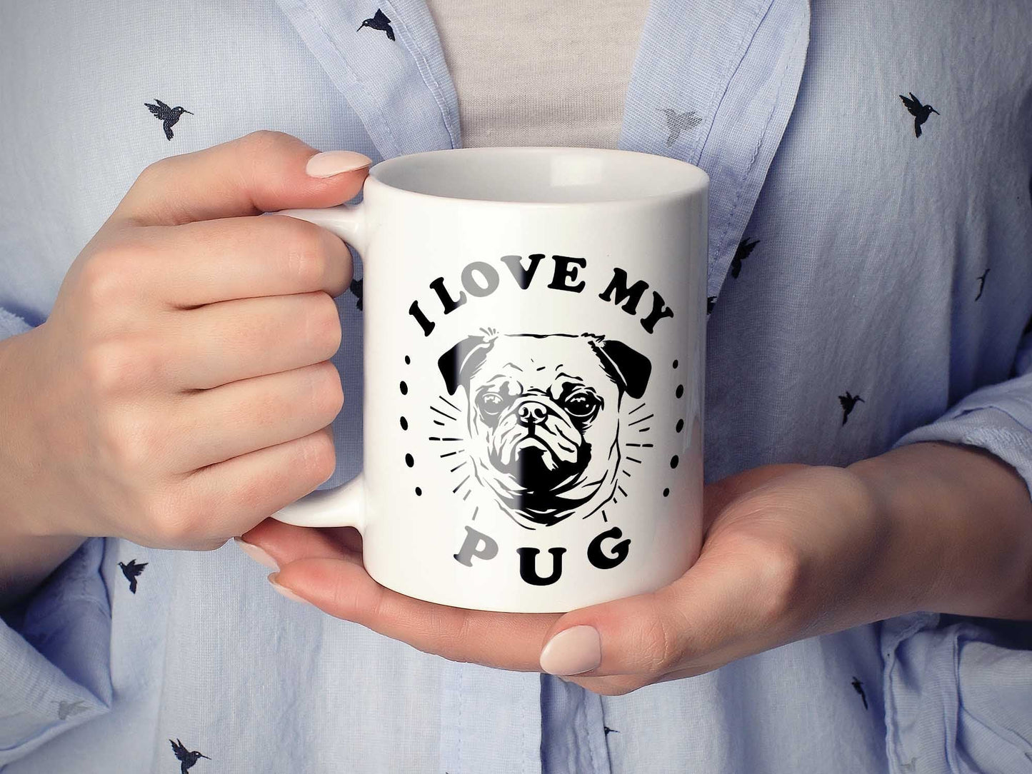 I Love My Pug Coffee Mug