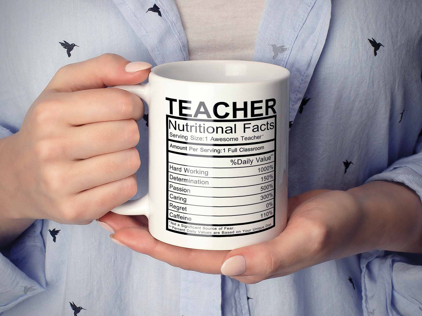 Teacher Nutritional Facts Coffee Mug