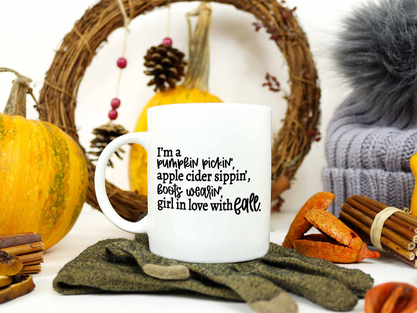 Girl in Love Fall Coffee Mug