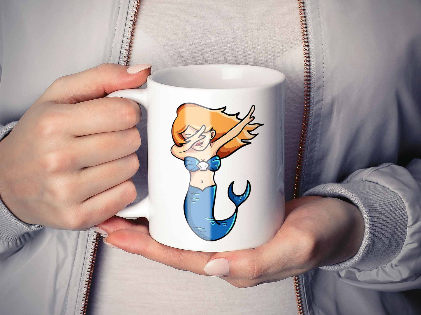 Dabbing Mermaid Coffee Mug