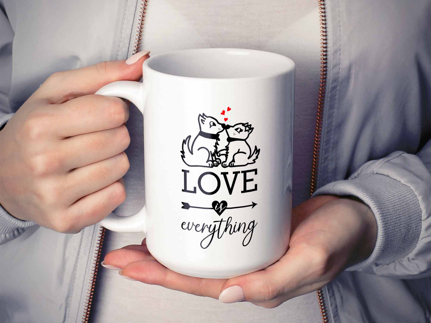 Kissing Dogs Coffee Mug