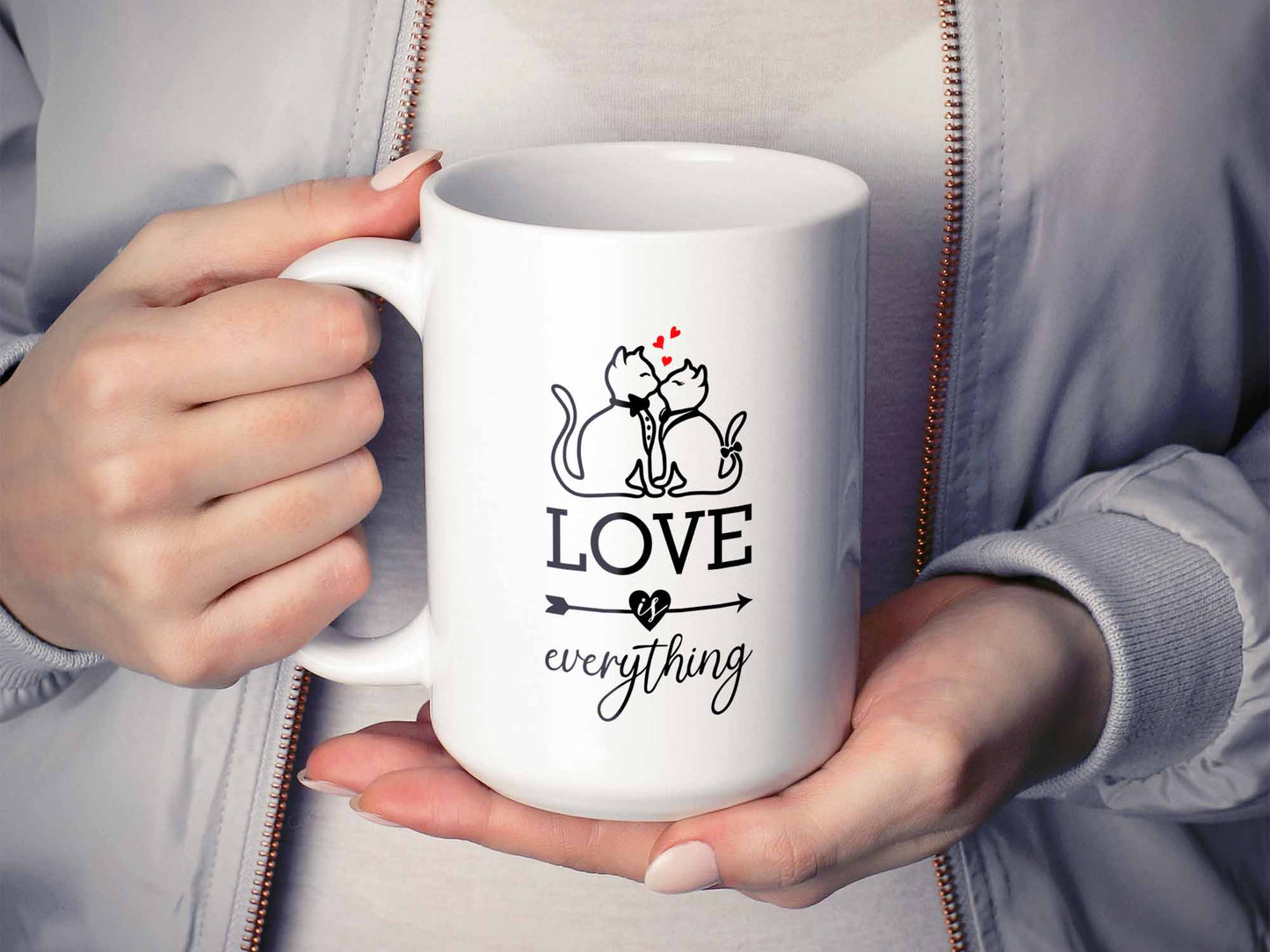 Kissing Cats Coffee Mug