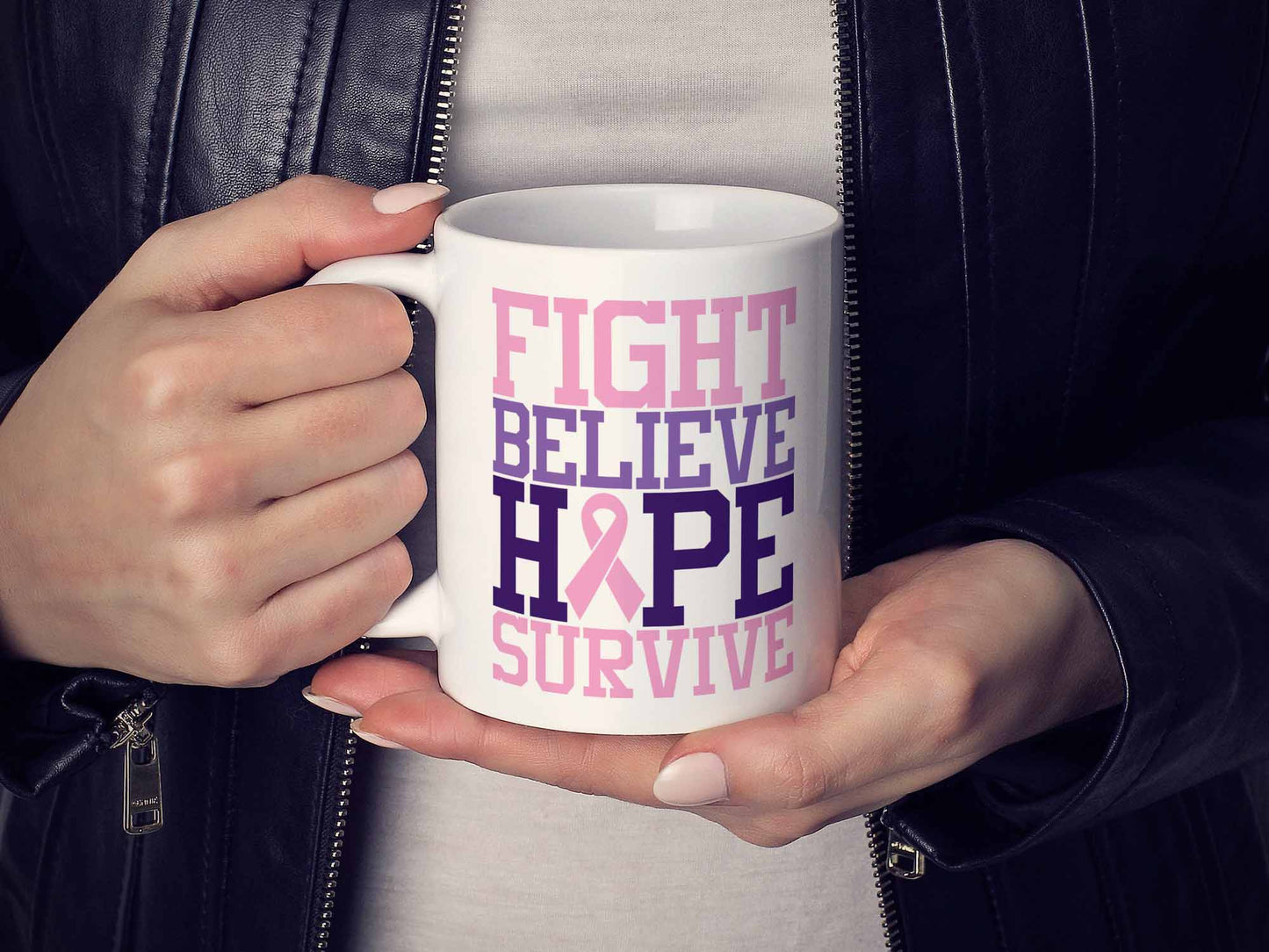 Fight Believe Hope Survive Coffee Mug