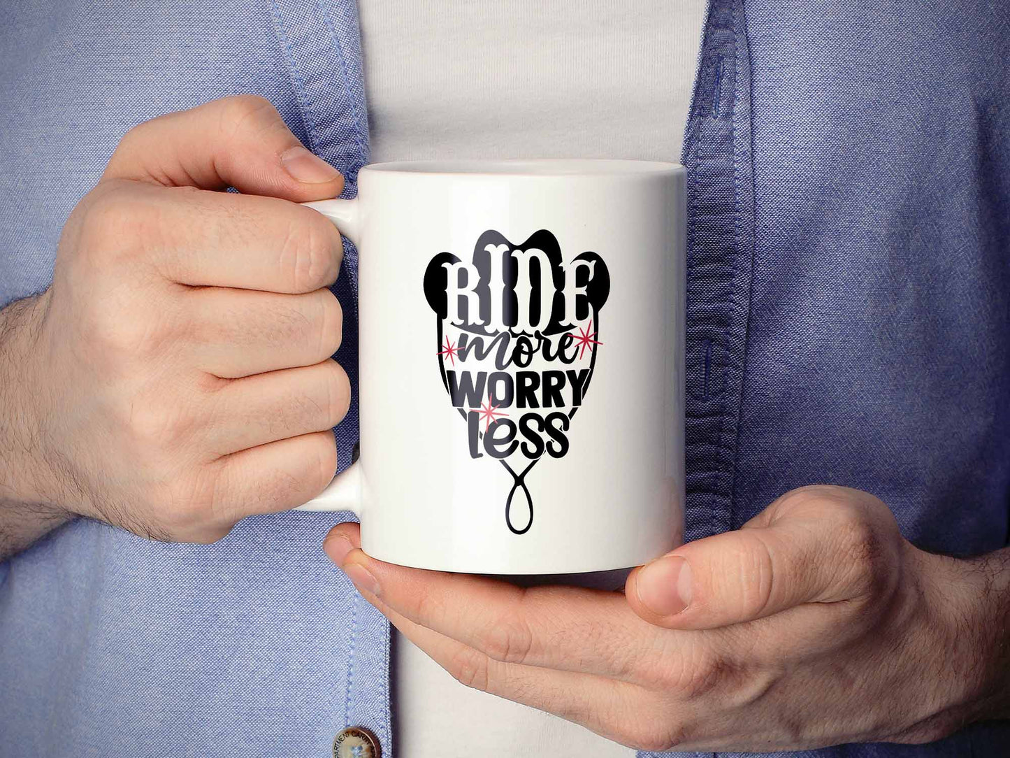 Ride More Worry Less Coffee Mug