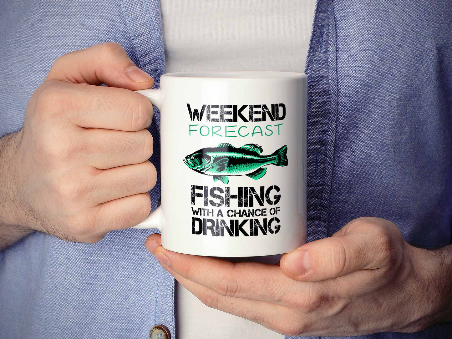 Weekend Forecast Fishing Coffee Mug