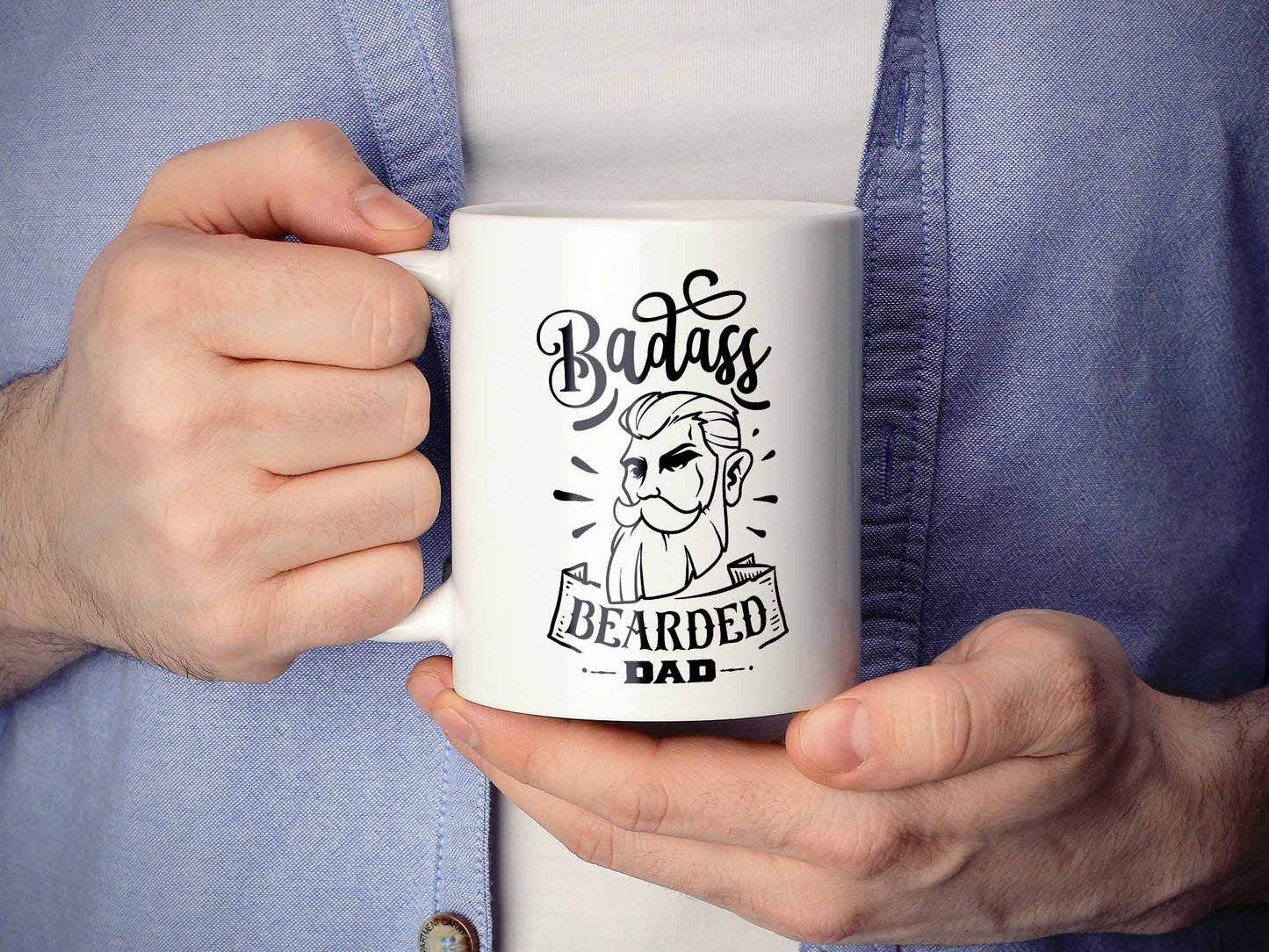 Badass Bearded Dad Coffee Mug