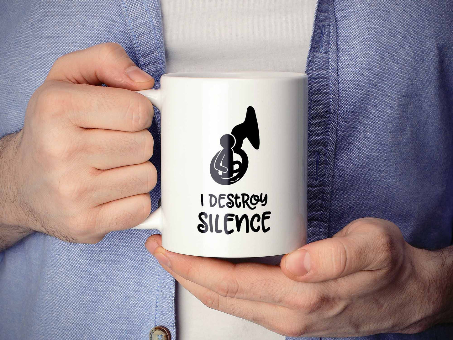Destroy Silence Tuba Coffee Mug