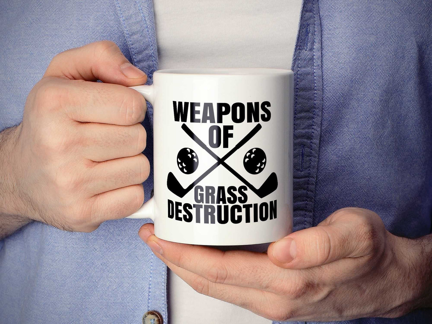 Grass Destruction Golf Coffee Mug