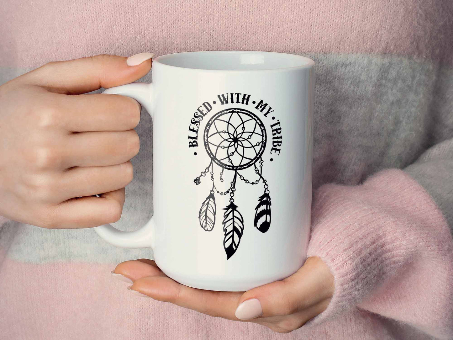 Blessed with My Tribe Coffee Mug