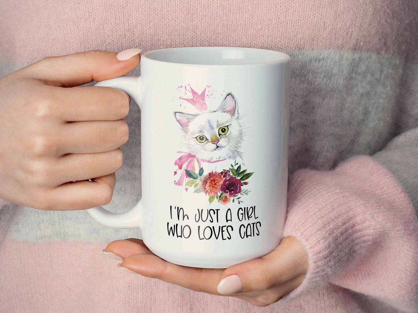 Girl Who Loves Cats Coffee Mug