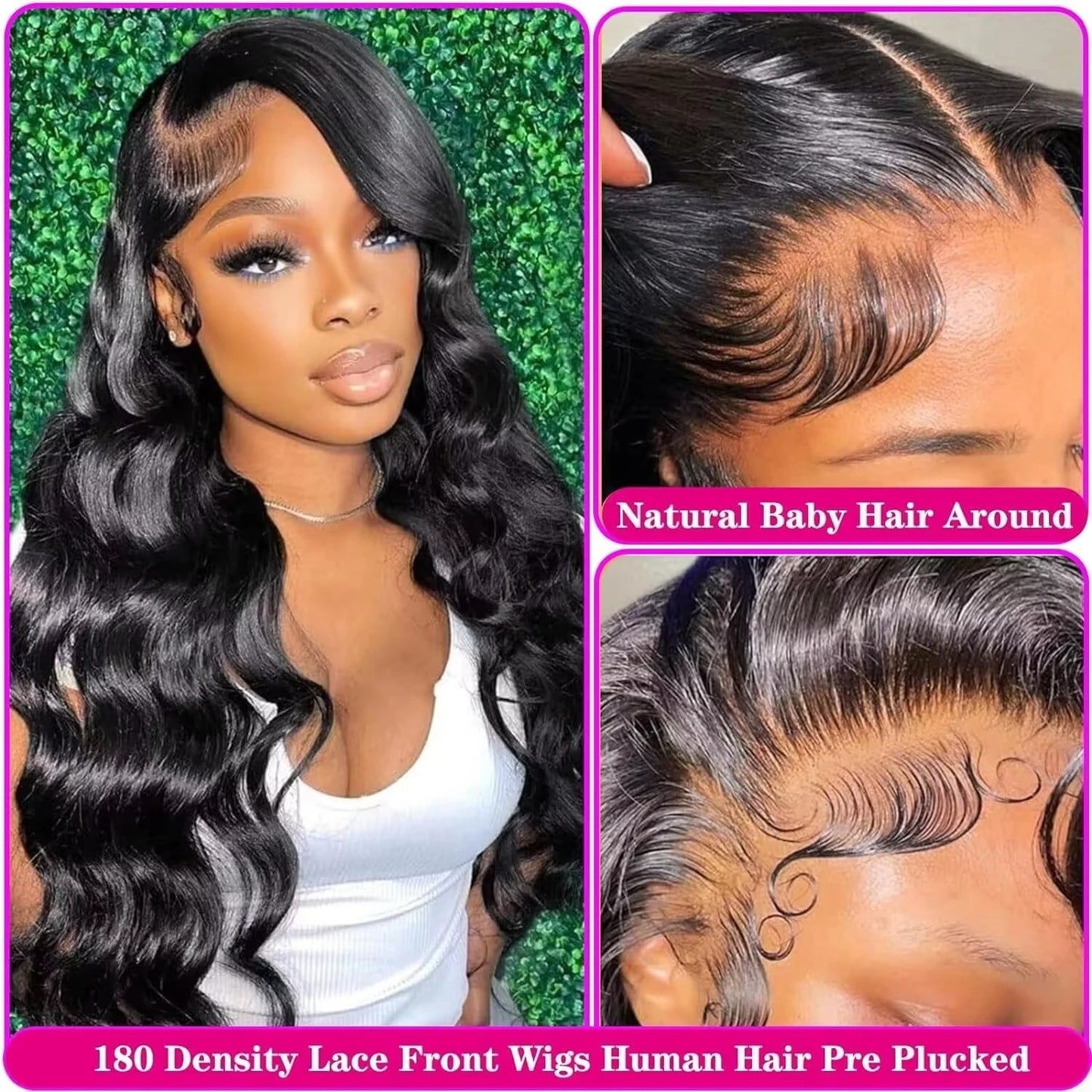 220% Body Wave 13x6 Lace Front Human Hair Wigs Brazilian 30 40 Inch 13x4 Transparent Lace Frontal Wig For Women