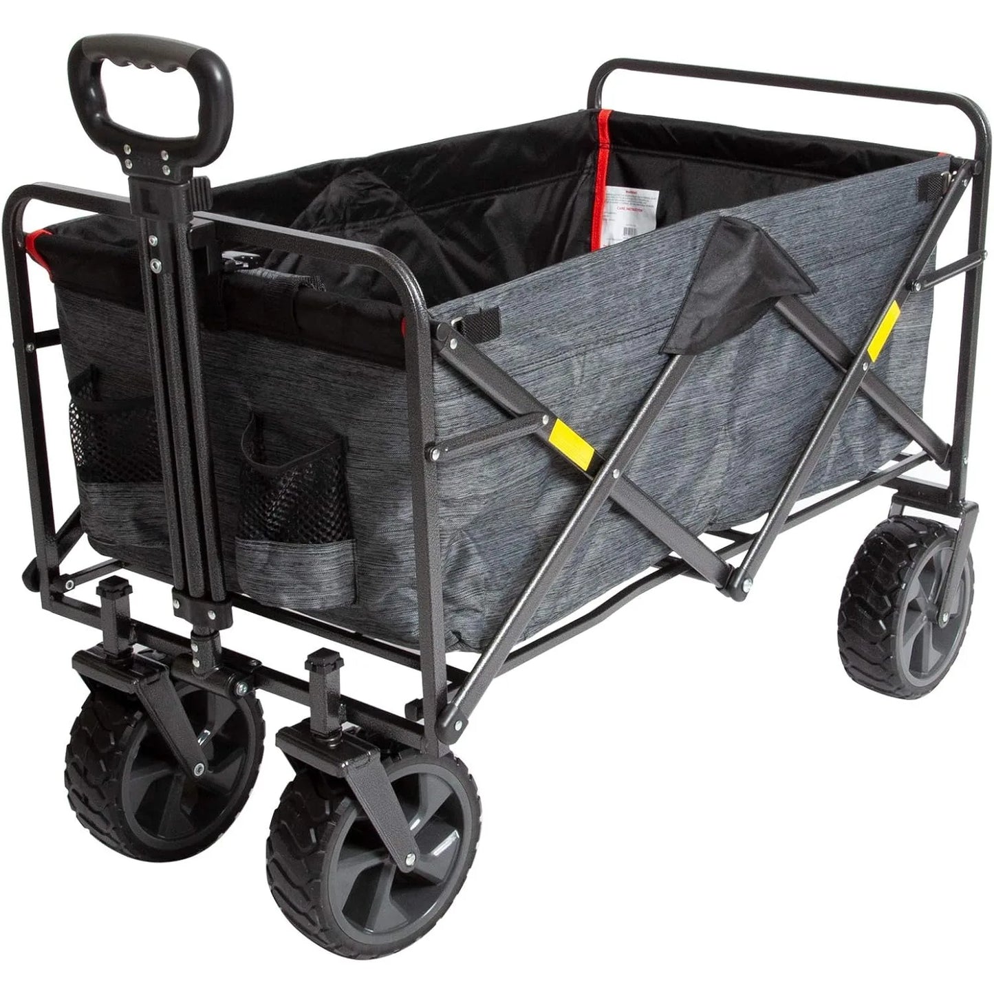XL Heavy Duty Collapsible Outdoor Folding Camping Gear Grocery Cart Portable Lightweight Utility Adjustable Rolling Cart