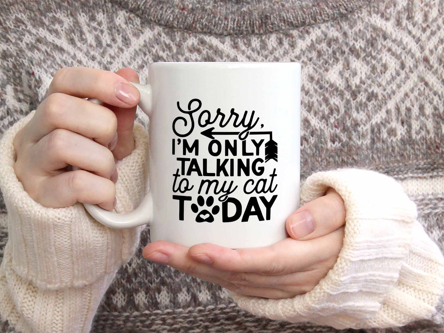 Talking to My Cat Coffee Mug