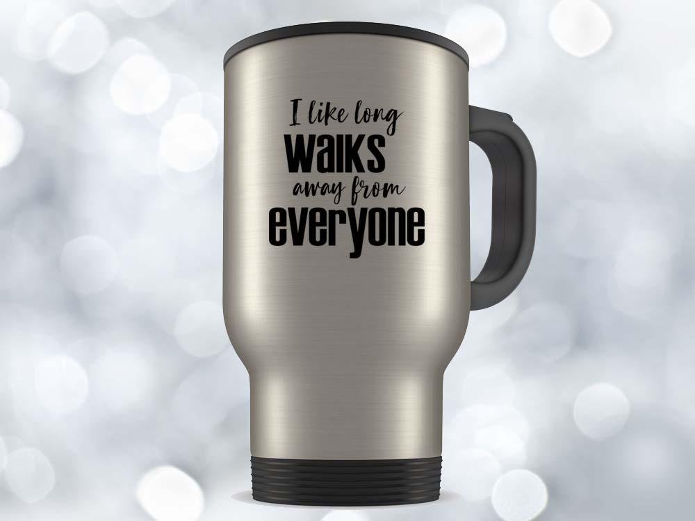 I Like Long Walks Coffee Mug
