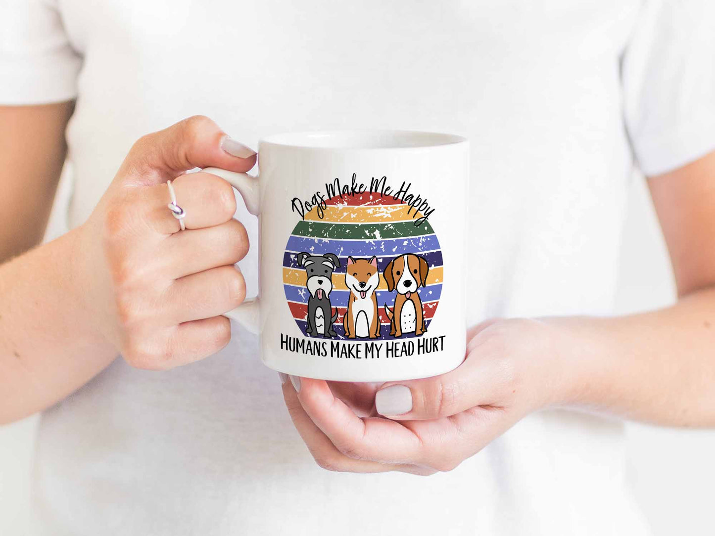 Dogs Make Me Happy Coffee Mug
