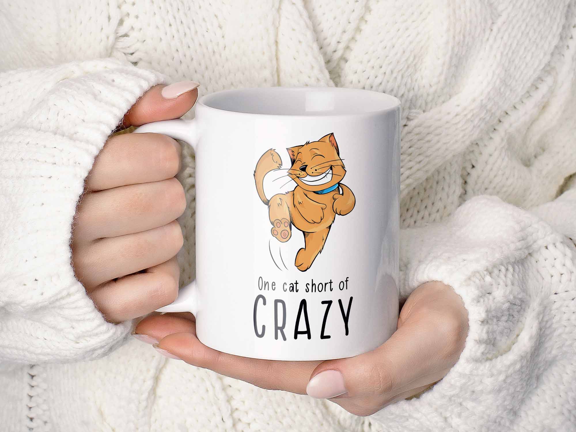 One Cat Short of Crazy Coffee Mug