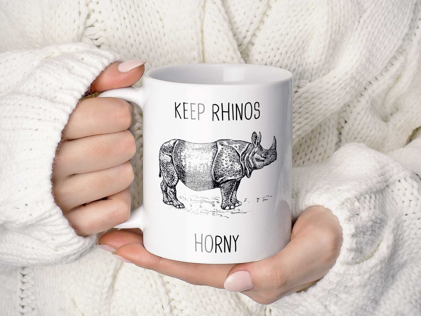 Keep Rhinos Horny Coffee Mug