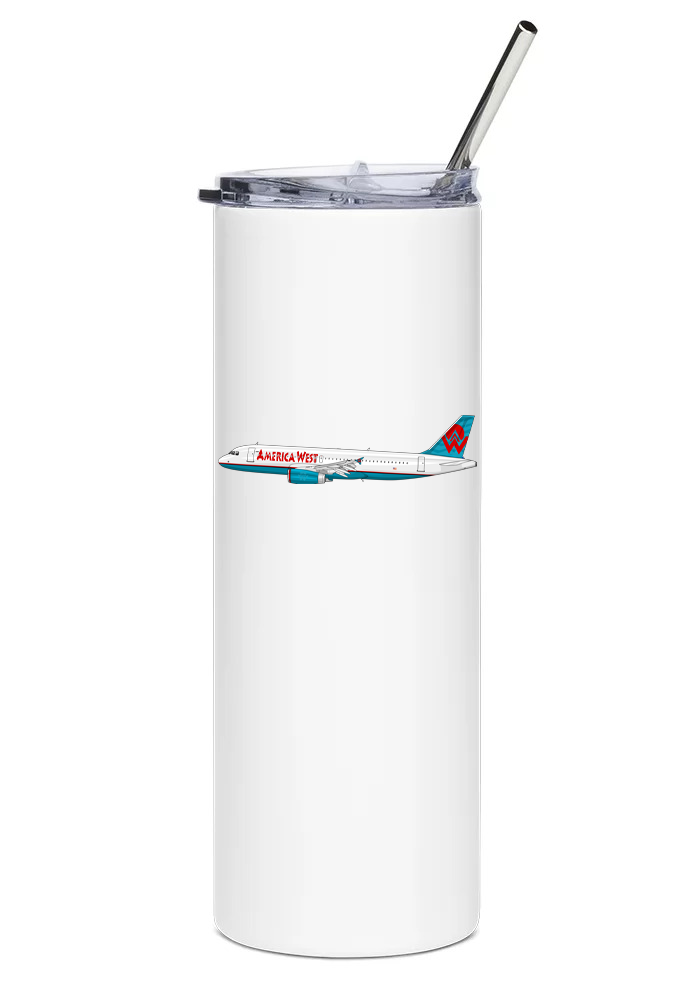 America West Airbus A319 Mugs, Tumblers Drinkware