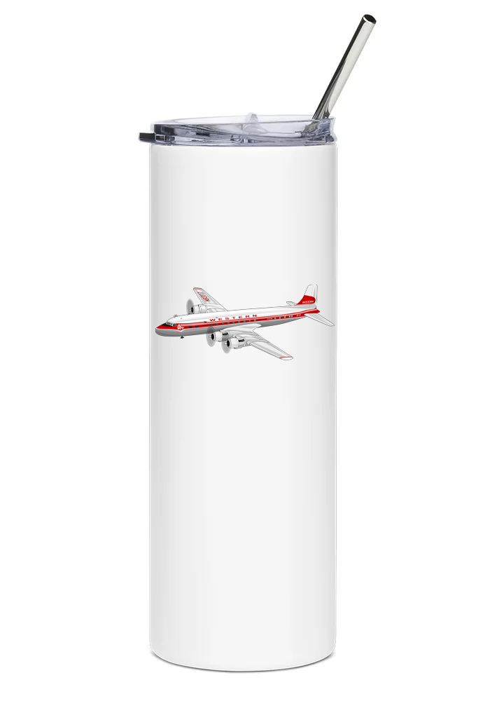 Western Airlines Douglas DC-6 Mugs, Tumblers Drinkware