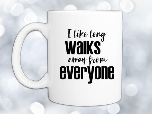 I Like Long Walks Coffee Mug