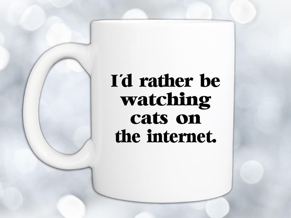 I'd Rather Be Watching Cats Coffee Mug