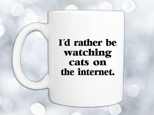 I'd Rather Be Watching Cats Coffee Mug