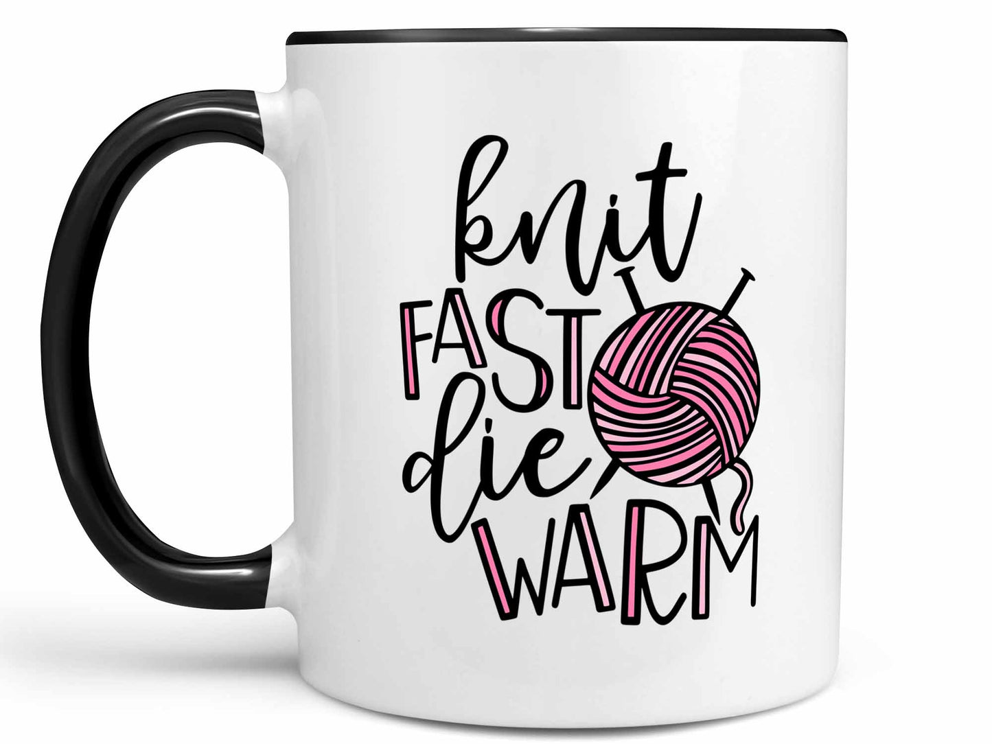 Knit Fast Die Warm Coffee Mug