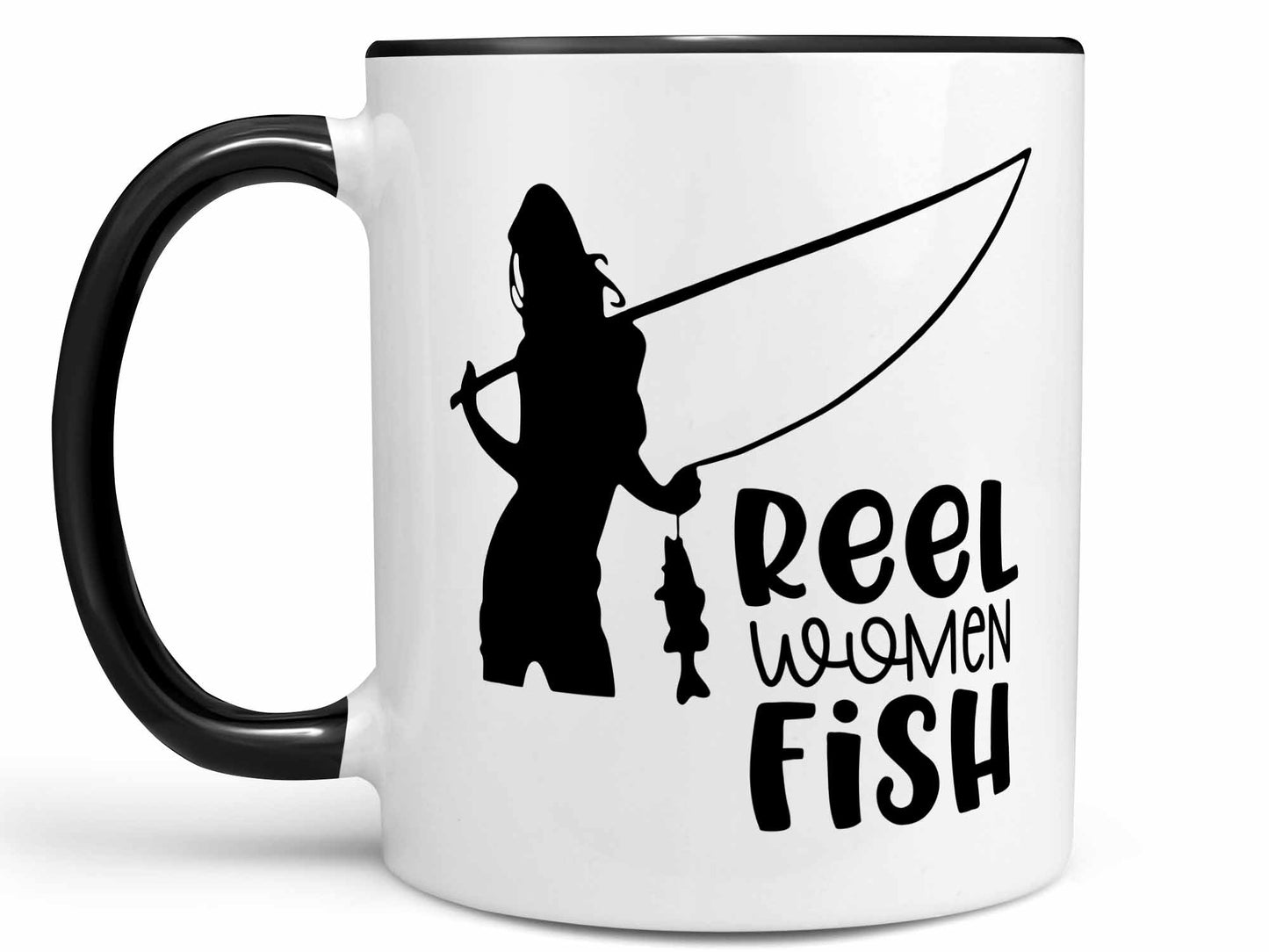 Reel Women Fish Pink Coffee Mug