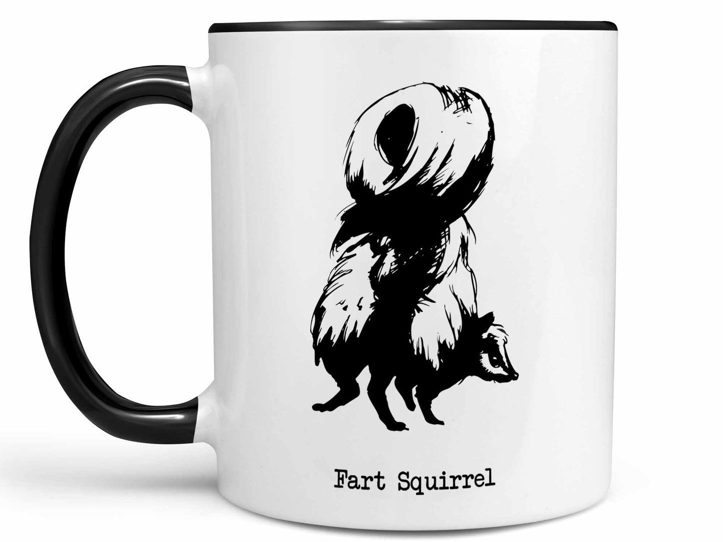 Fart Squirrel Skunk Coffee Mug