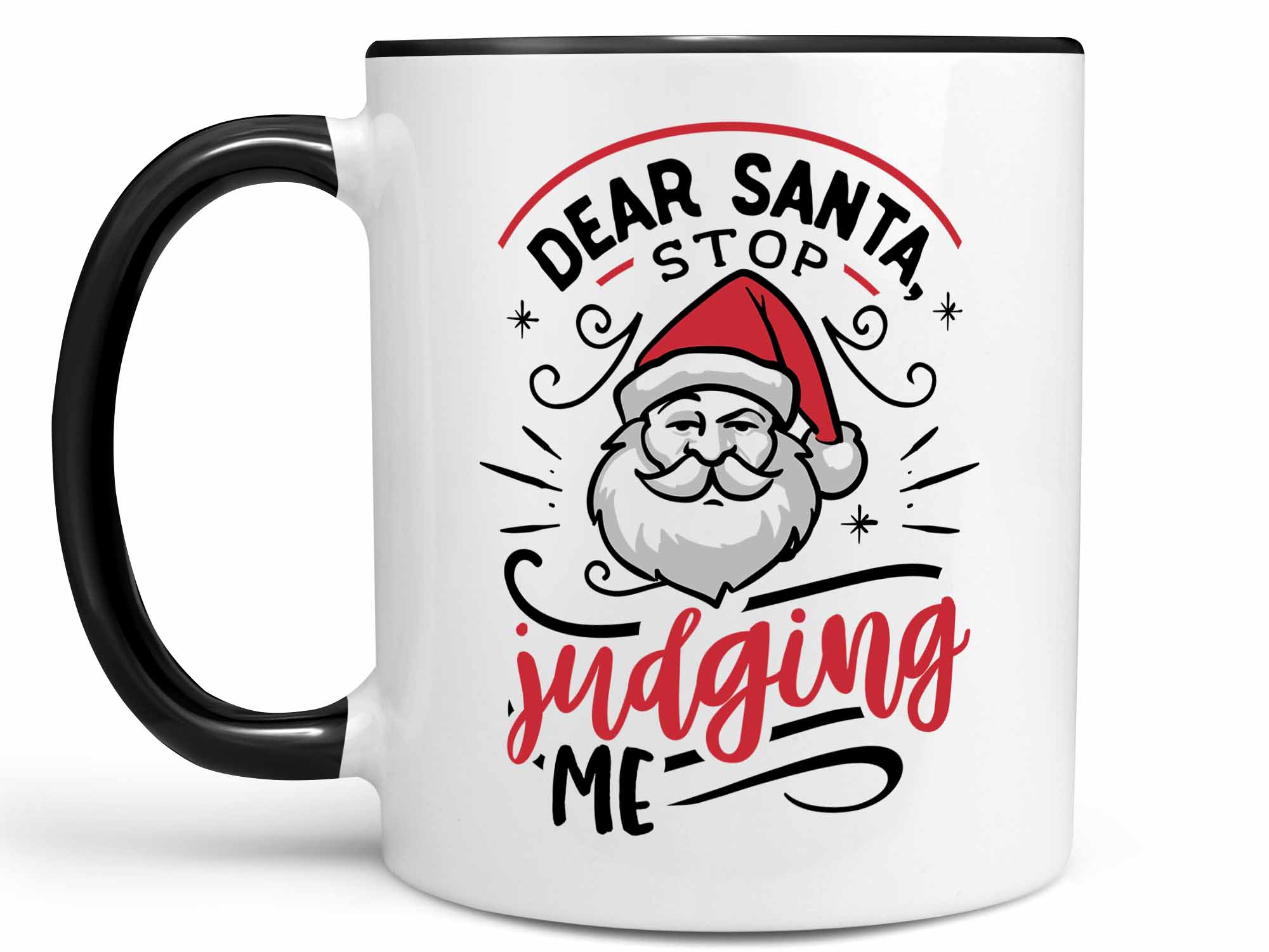 Santa Stop Judging Coffee Mug