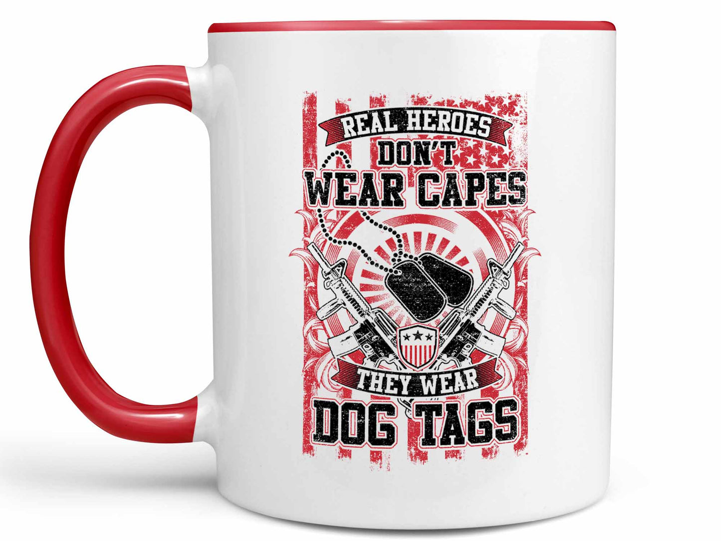 Real Heroes Wear Dog Tags Coffee Mug