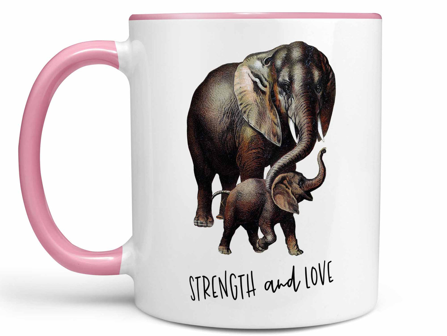 Strength and Love Elephant Coffee Mug