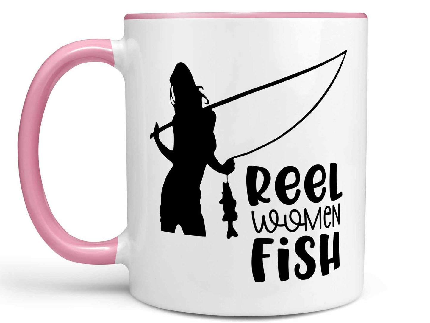 Reel Women Fish Pink Coffee Mug