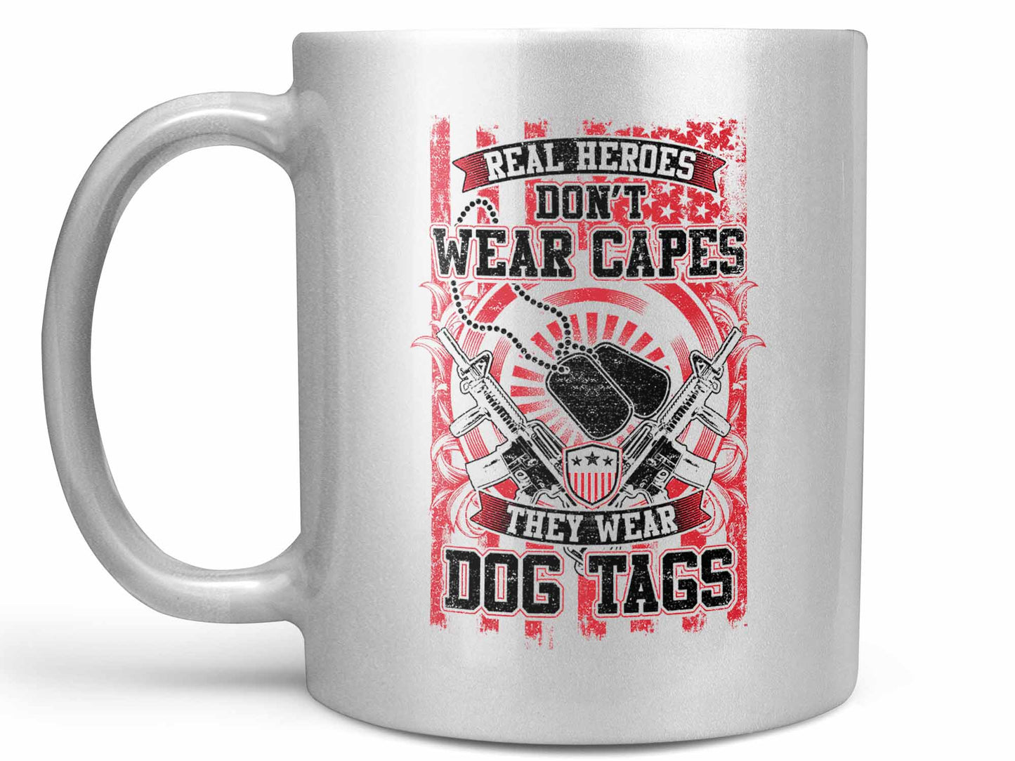 Real Heroes Wear Dog Tags Coffee Mug
