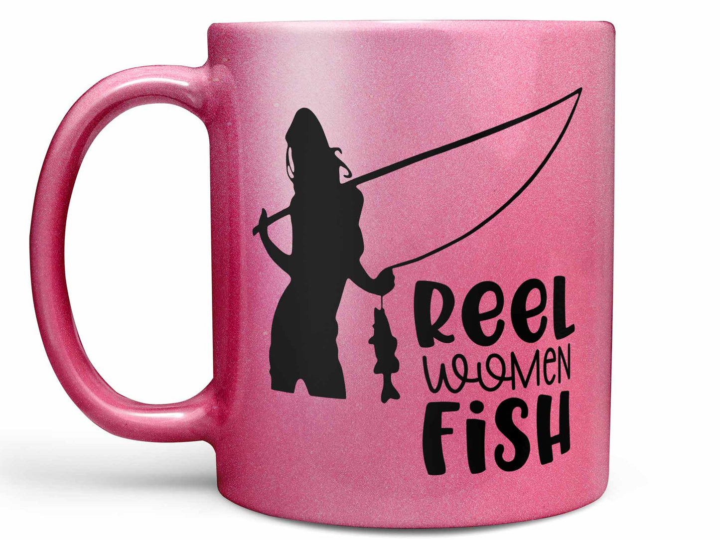 Reel Women Fish Pink Coffee Mug