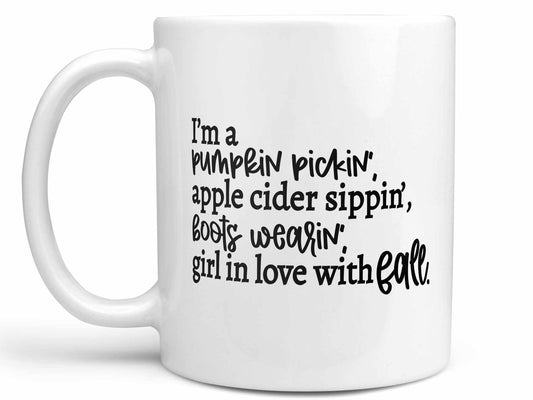 Girl in Love Fall Coffee Mug