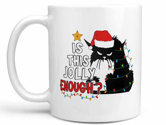Jolly Cat Christmas Coffee Mug