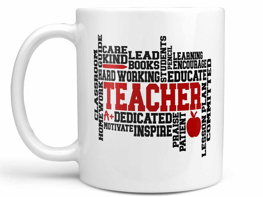 Teacher Word Art Coffee Mug