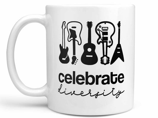 Celebrate Diversity Guitar Coffee Mug