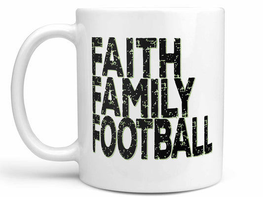 Faith Family Football Coffee Mug