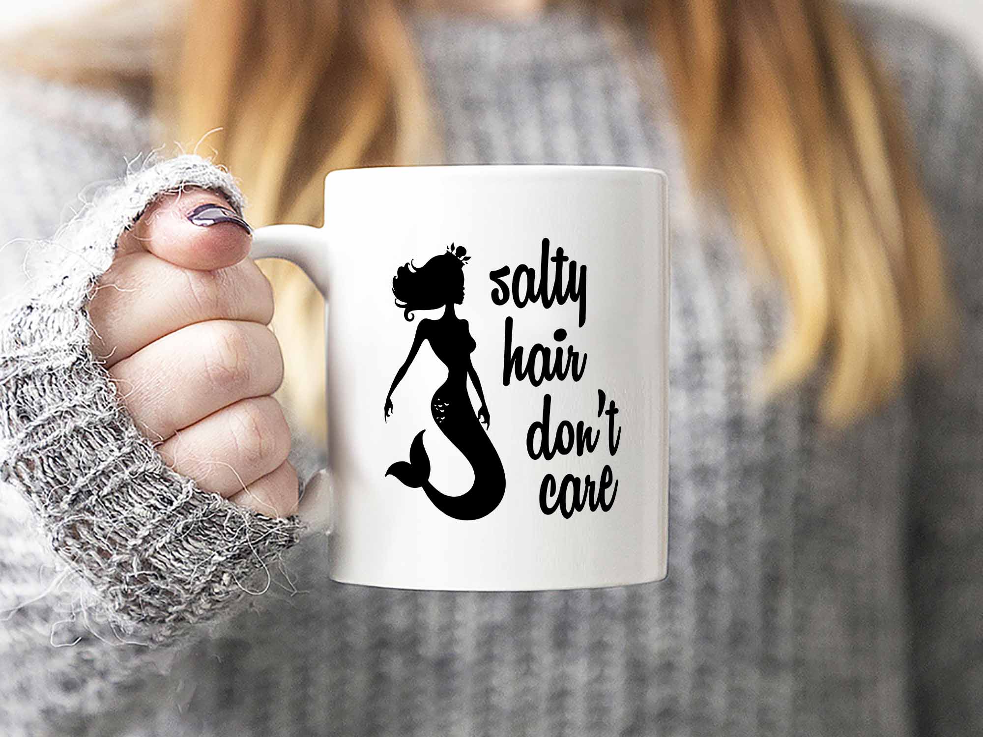 Salty Hair Don't Care Mermaid Coffee Mug